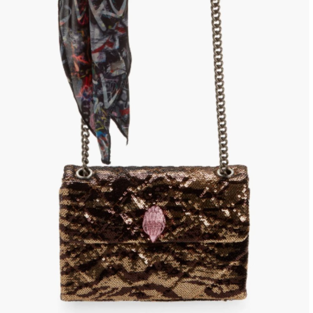 KURT GEIGER LONDON Mini Kensington Sequin Shoulder Bag w/dust bag. New w/tag.
